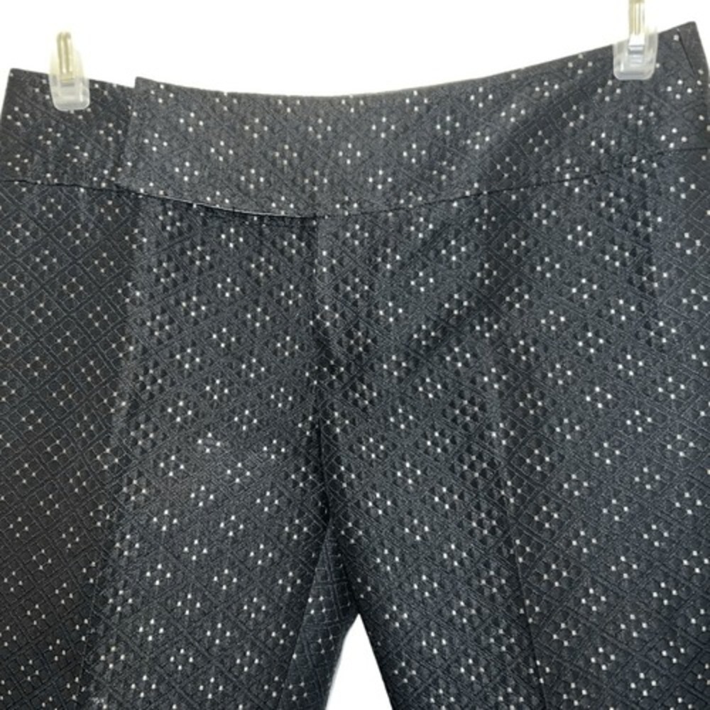 NANETTE LEPORE Black and Silver Brocade Pants NWOT SIZE 6